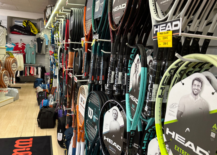 Magasin raquette tennis, padel, squash